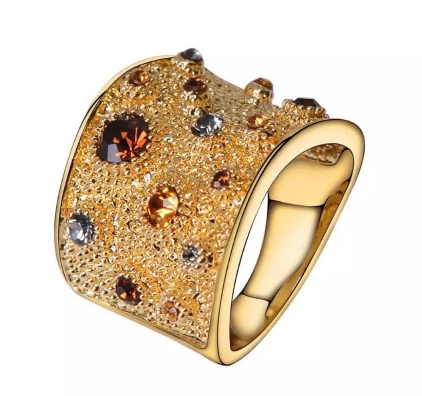 Gold Gösterişli Kadın Yüzük - Görsel 3