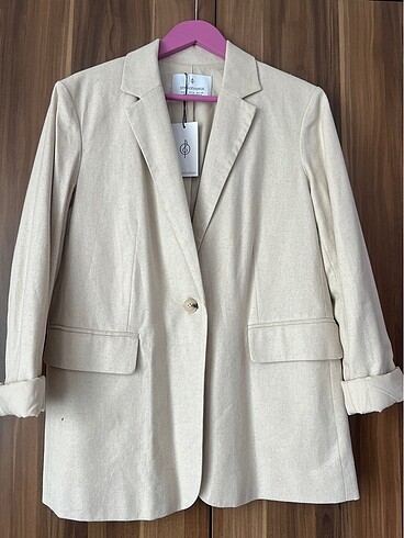 Stradivarus Keten Karışımlı Blazer Ceket
