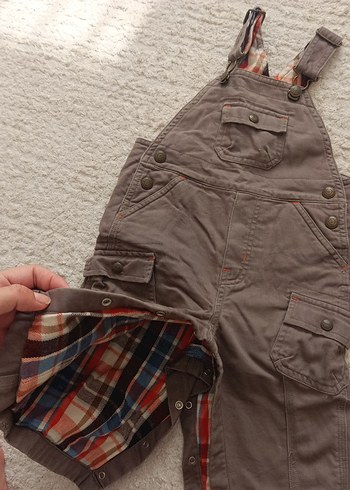 Gap gap marka Düğmeli açıkKahverengi Erkek Çocuk Salopet