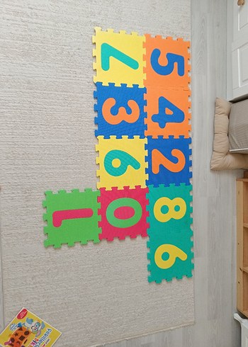 10 parça Renkli Sayı Temalı Çocuk Oyun Matı