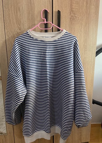 Mavi Çizgili Uzun Kollu sweatshirt addax