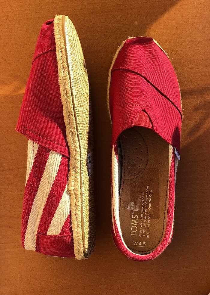 Toms Alpargata Kadın Kırmızı Espadril - Görsel 2