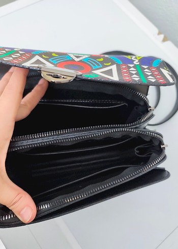 Renkli Bohem Zincir Detaylı Kadın Çanta - Görsel 3