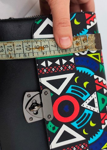 Renkli Bohem Zincir Detaylı Kadın Çanta - Görsel 5