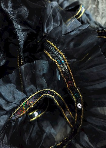 Siyah Fırfırlı şerit 8 metre toplu fiyat - Görsel 4