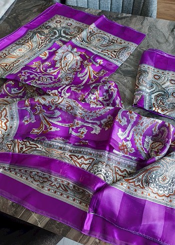 Parlak Mor Etnik Desenli fular dekor adet fiyat - Görsel 5