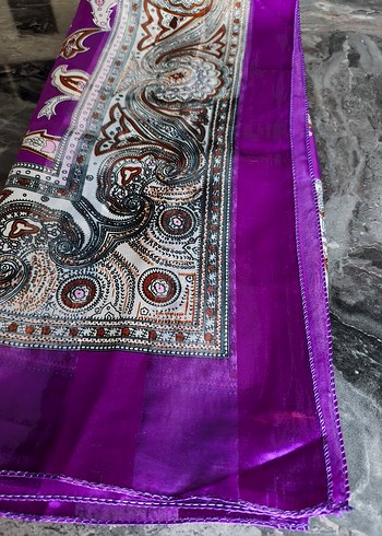 Parlak Mor Etnik Desenli fular dekor adet fiyat - Görsel 3