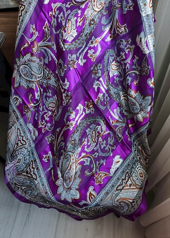 Parlak Mor Etnik Desenli fular dekor adet fiyat - Görsel 2