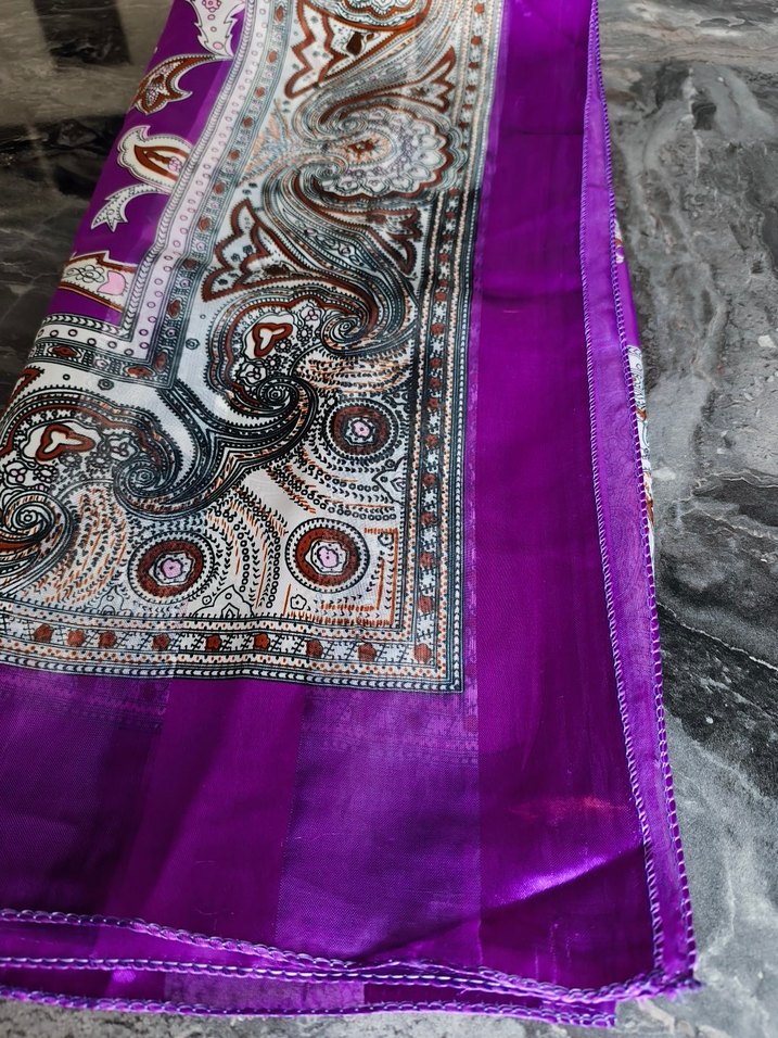 Parlak Mor Etnik Desenli fular dekor adet fiyat - Görsel 3