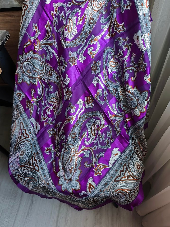 Parlak Mor Etnik Desenli fular dekor adet fiyat - Görsel 2