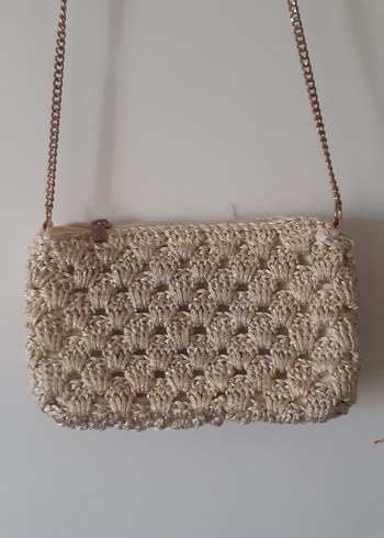 Bej SYRADVURS 6 AY oldu alali Örgü Bohem Çanta - Görsel 2