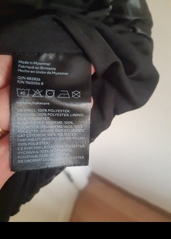 Siyah Kapüşonlu sisme Kemerli Kadın Yelek - Görsel 8