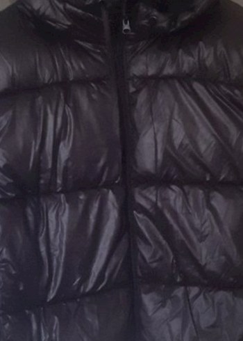 Siyah Kapüşonlu sisme Kemerli Kadın Yelek - Görsel 9