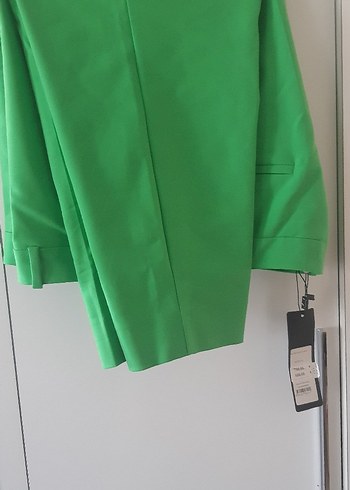 Yeşil adil isik orjinsl Beli Kemerli Kadın Kumaş Pantolon - Görsel 4