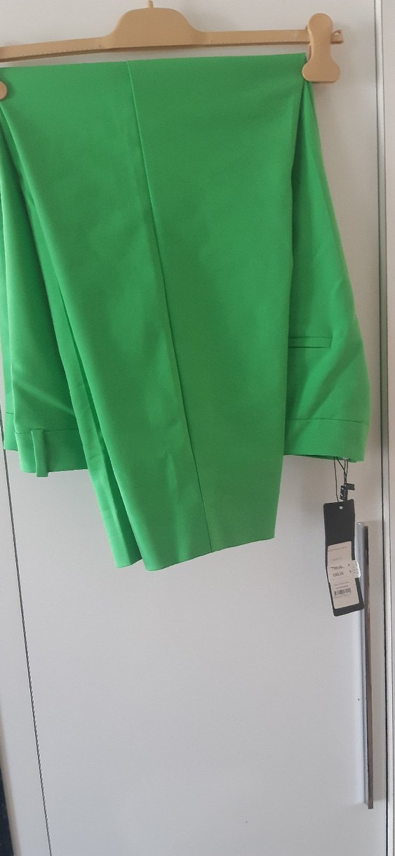 Yeşil adil isik orjinsl Beli Kemerli Kadın Kumaş Pantolon - Görsel 4