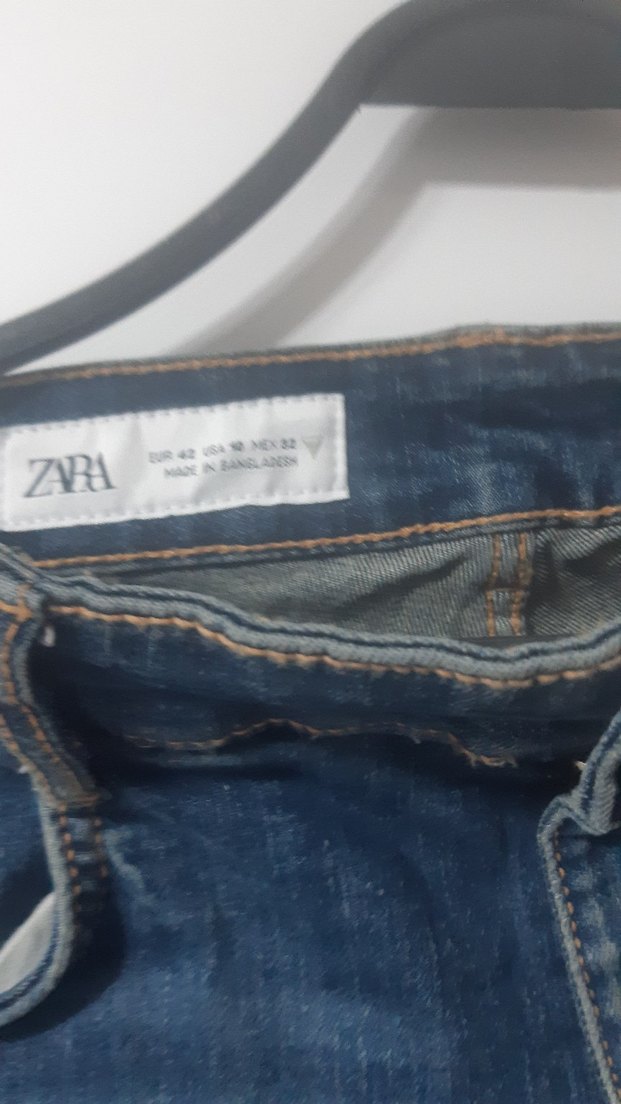 zara marka Lacivert Regular Fit Denim Jean yeni - Görsel 3