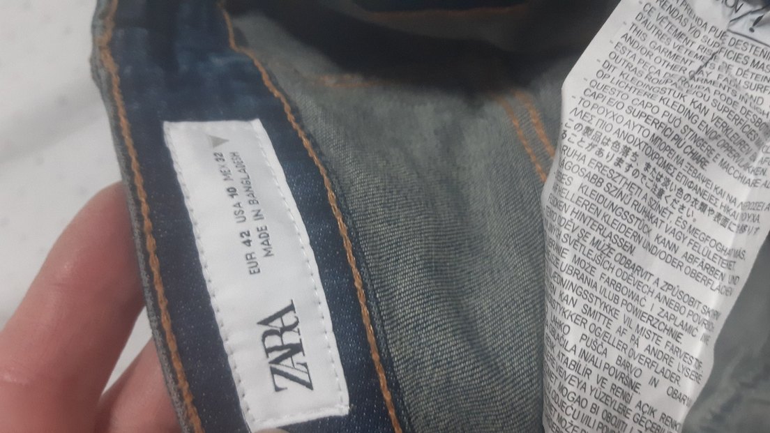 zara marka Lacivert Regular Fit Denim Jean yeni - Görsel 5
