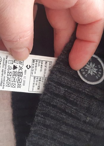 Kadın decathlon orjinal Gri Yün Ponponlu Bere - Görsel 2