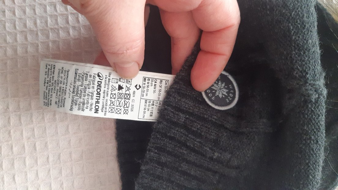 Kadın decathlon  orjinal Gri Yün Ponponlu Bere - Görsel 2