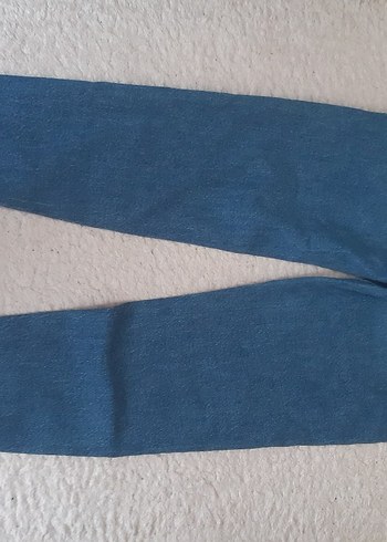 Kadın 36 bwdrwn trndyol Mavi Normal Boy Kot Pantolon - Görsel 3