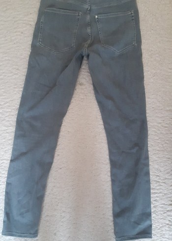 Gri Kadın Denim h m  Midi Pantolon likrali - Görsel 6