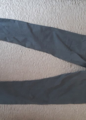 Gri Kadın Denim h m  Midi Pantolon likrali - Görsel 5