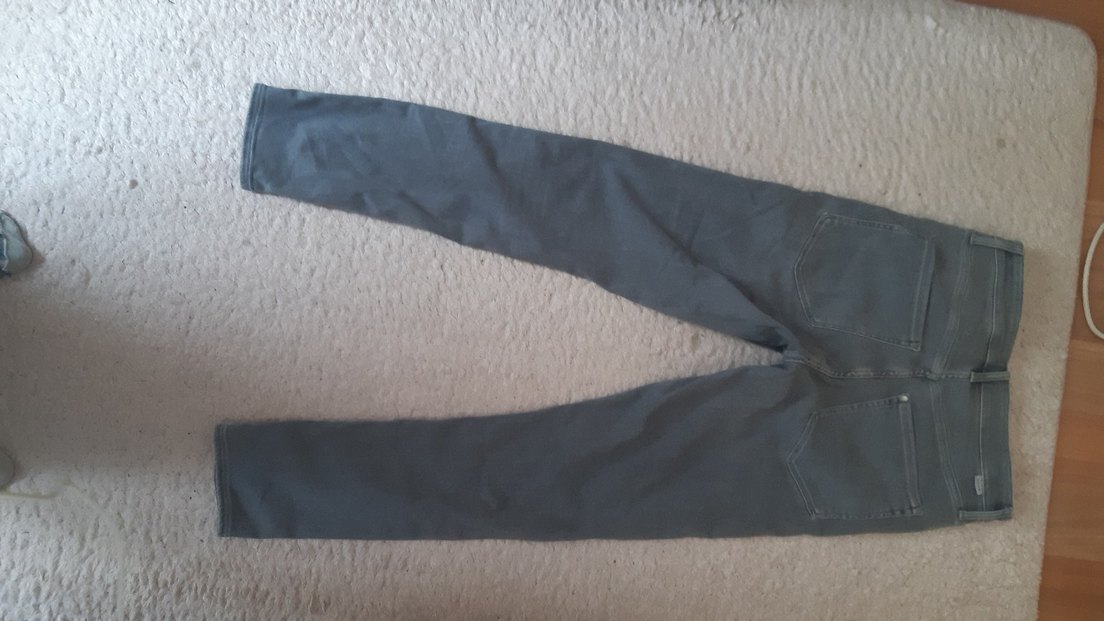 Gri Kadın Denim h m  Midi Pantolon likrali - Görsel 5