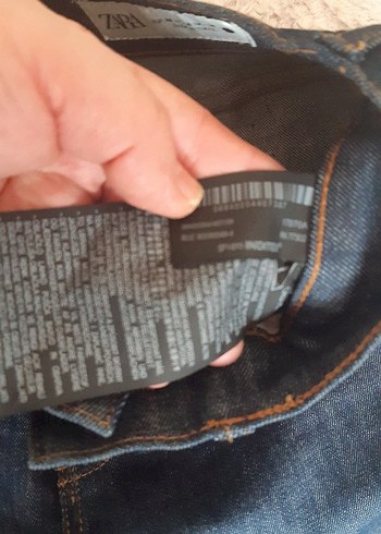 Kadın orjinal zara Lacivert Denim Regular Fit Pantolon likrasz - Görsel 6