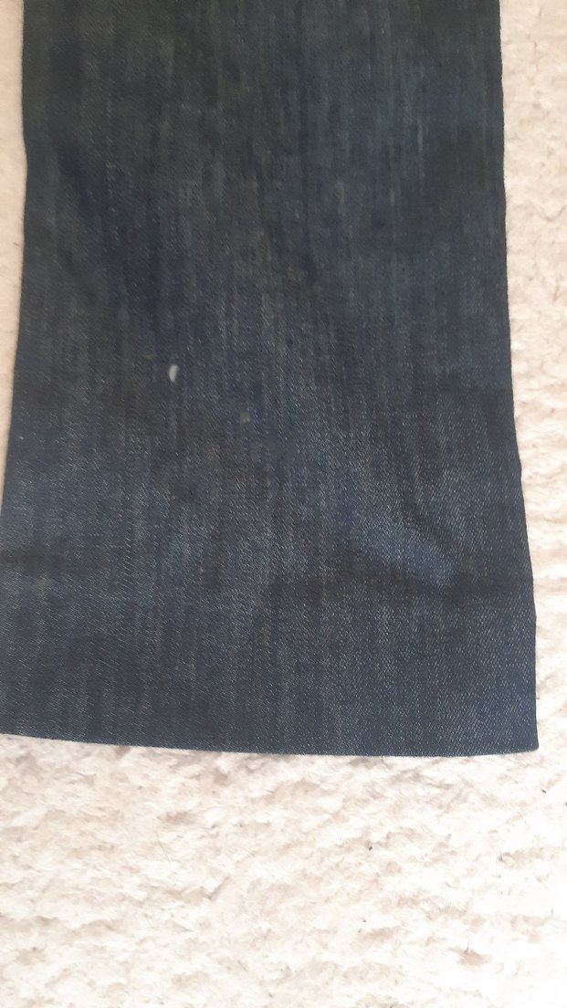 Kadın orjinal zara Lacivert Denim Regular Fit Pantolon likrasz - Görsel 5