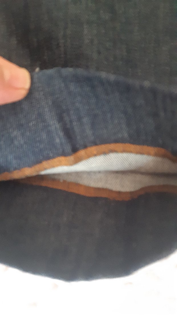 Kadın orjinal zara Lacivert Denim Regular Fit Pantolon likrasz - Görsel 4