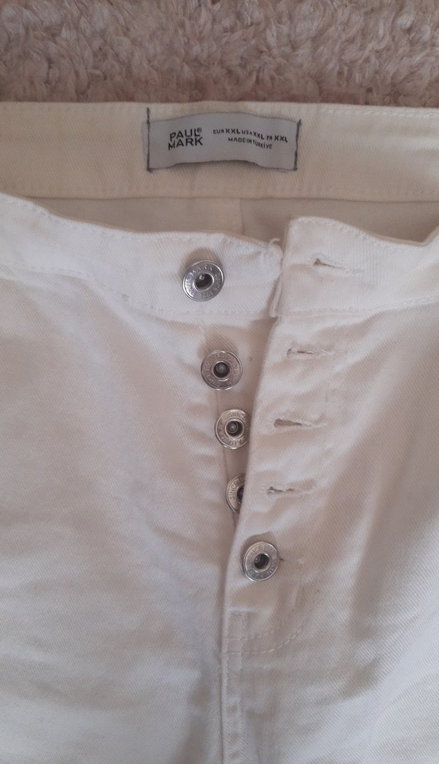 krik Beyaz Kadın paulmarkMidi Kot Pantolon - Görsel 3