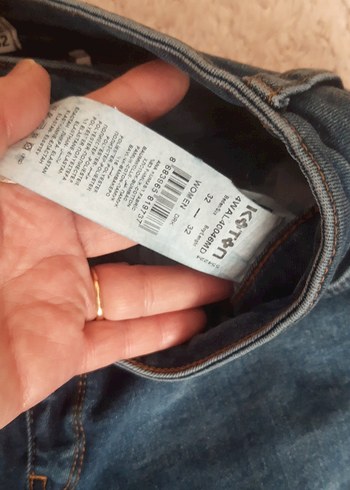 koton lacivertRegular Fit Kadın Denim Pantolonlikrali - Görsel 3