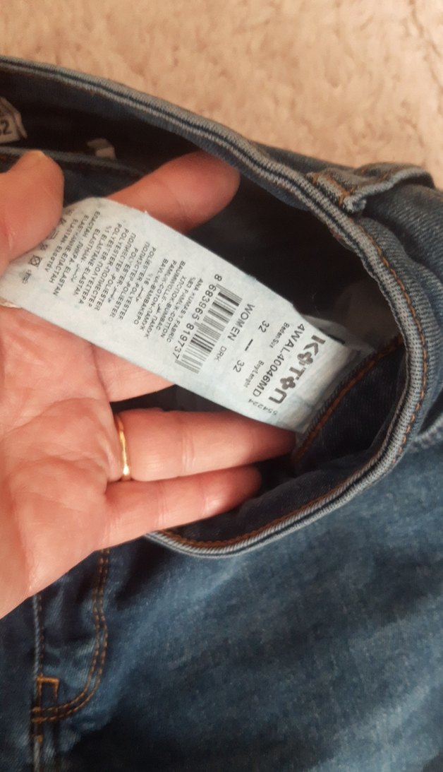 koton lacivertRegular Fit Kadın Denim Pantolonlikrali - Görsel 3