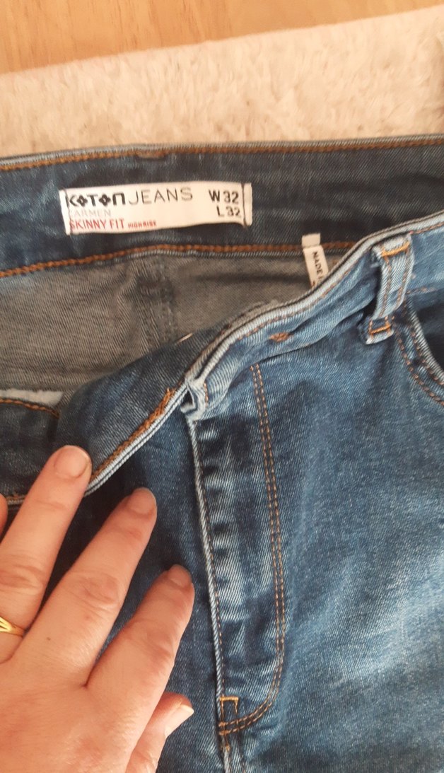 koton lacivertRegular Fit Kadın Denim Pantolonlikrali - Görsel 2