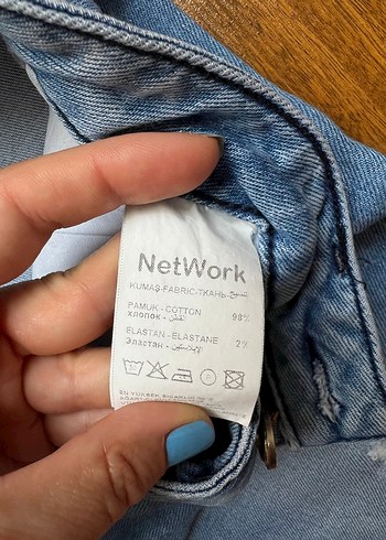 28 Beden mavi Renk Network Mavi Denim Midi Kot Pantolon