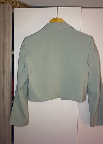 Mint crop blazer - Görsel 2