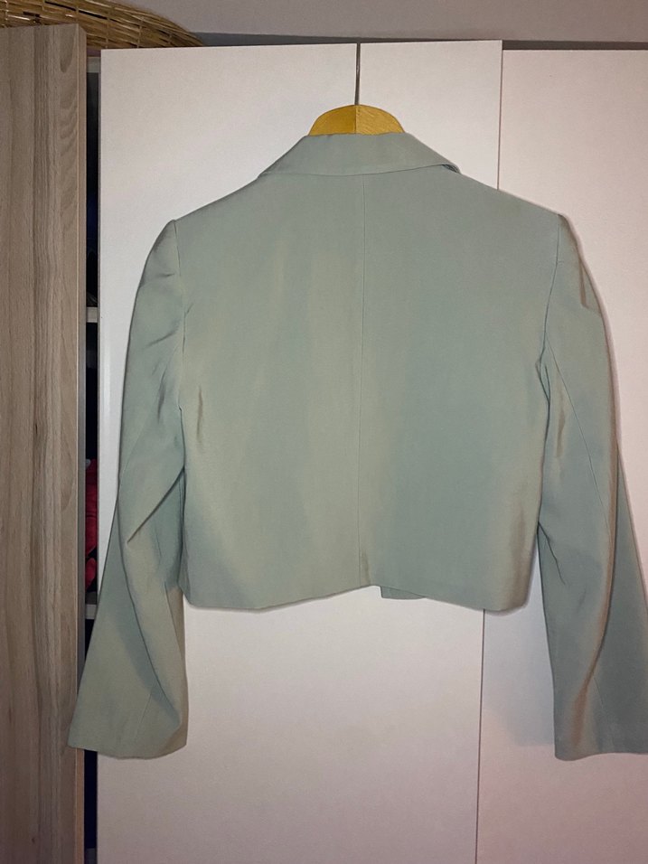 Mint crop blazer - Görsel 2