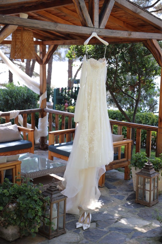 Vakko wedding off white gelinlik - Görsel 3