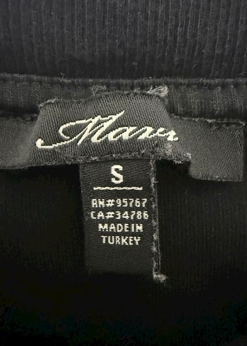 Siyah Kısa Kollu Crop Top - Görsel 2