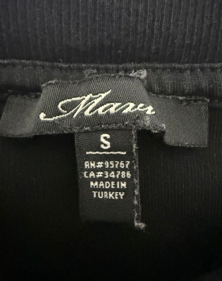 Siyah Kısa Kollu Crop Top - Görsel 2