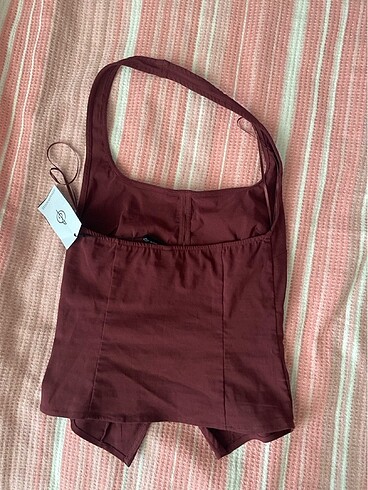 s Beden Stradivarius halter yaka bluz