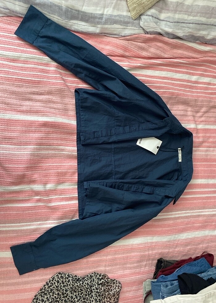 Pull&Bear Crop gömlek - Görsel 2
