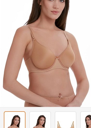 Bej Minimalist Minimizör Spacer Sütyen - Görsel 3