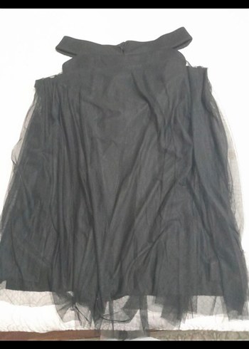 Straplez Siyah Gotik Uzun Elbise - Görsel 2