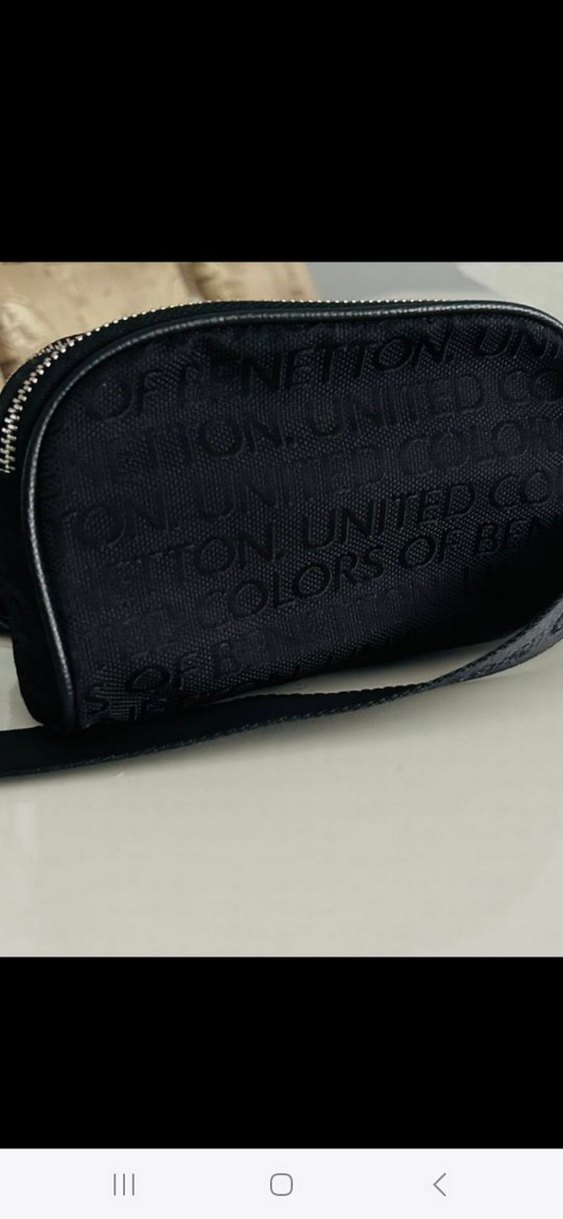 Kadın Siyah Baskılı Kemerli Çapraz Çanta - Görsel 3