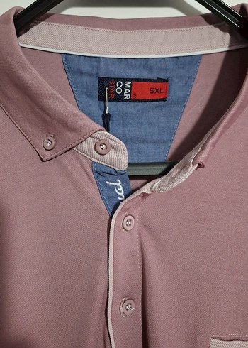 Düğmeli Pembe Erkek Polo Tişört - Görsel 2