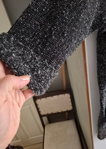 Gri Kadın Triko Midi Elbise - Görsel 3