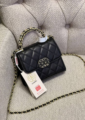Chanel Zincir Detaylı Krem Keten Kadın Çanta - Görsel 4