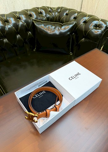 Celine Paris Kahverengi Deri Kemer - Görsel 4