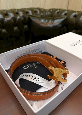 Celine Paris Kahverengi Deri Kemer - Görsel 3